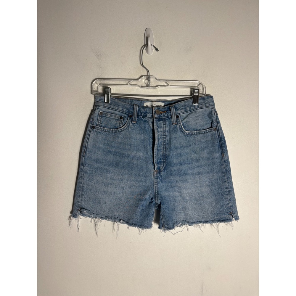 Aritzia Denim Forum Yoko Hi Rise Mid Thigh Cutoff Short Womens 28 Organic Cotton